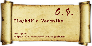 Olajkár Veronika névjegykártya
